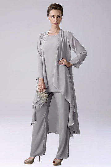 Sliver jumpsuit / buksedragt adskiller gulvlang chiffon mor til brudekjolen